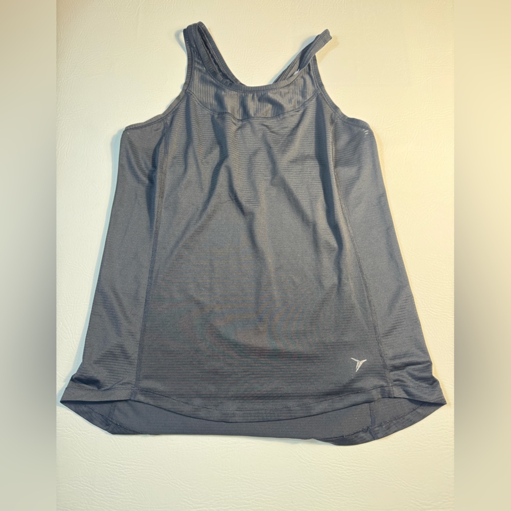 Old Navy Black Athletic Racer Tank Top Large
